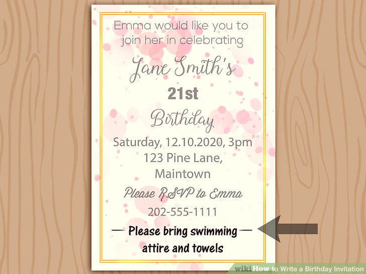 How To Write A Birthday Invitation
 How to Write a Birthday Invitation 14 Steps with