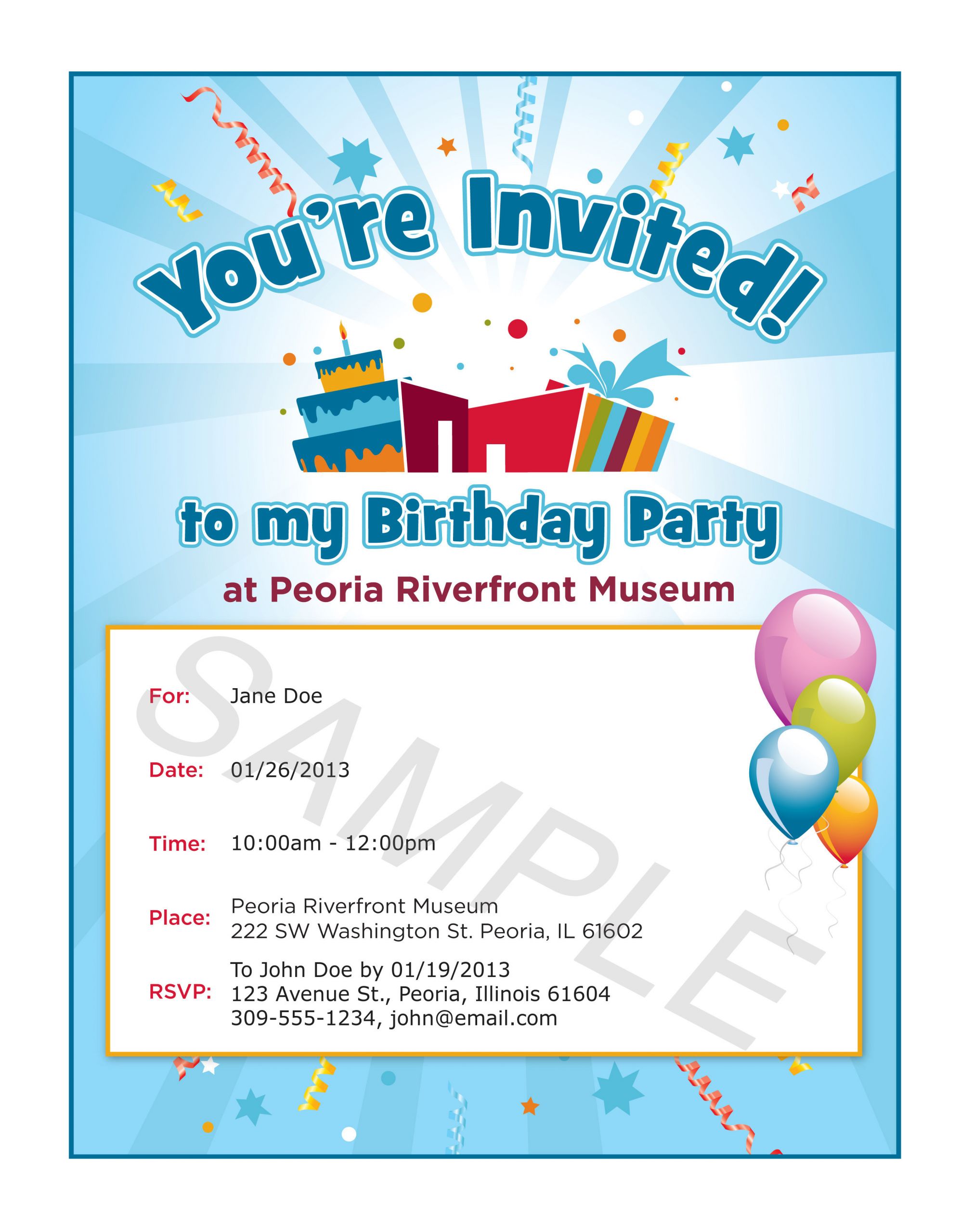 How To Write A Birthday Invitation
 Plan Your Visit Event Rentals Birthday Parties