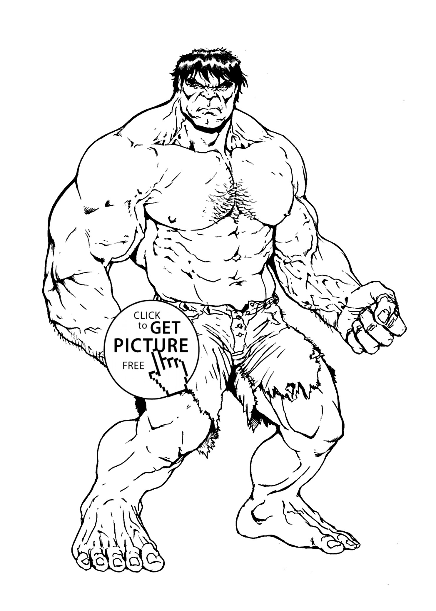 Hulk Coloring Pages For Kids
 Hulk 1 coloring pages for kids printable free