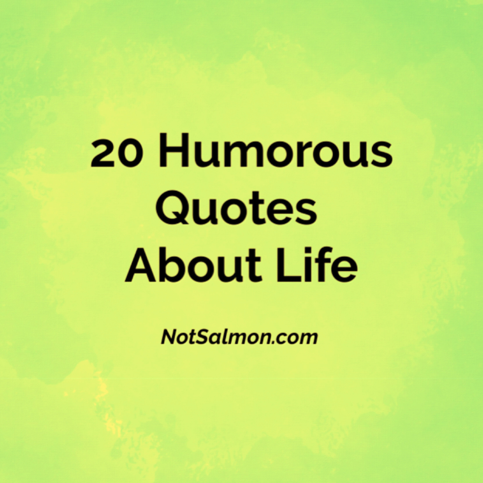 Humorous Quotes About Life
 20 Humorous Quotes About Life Karen Salmansohn