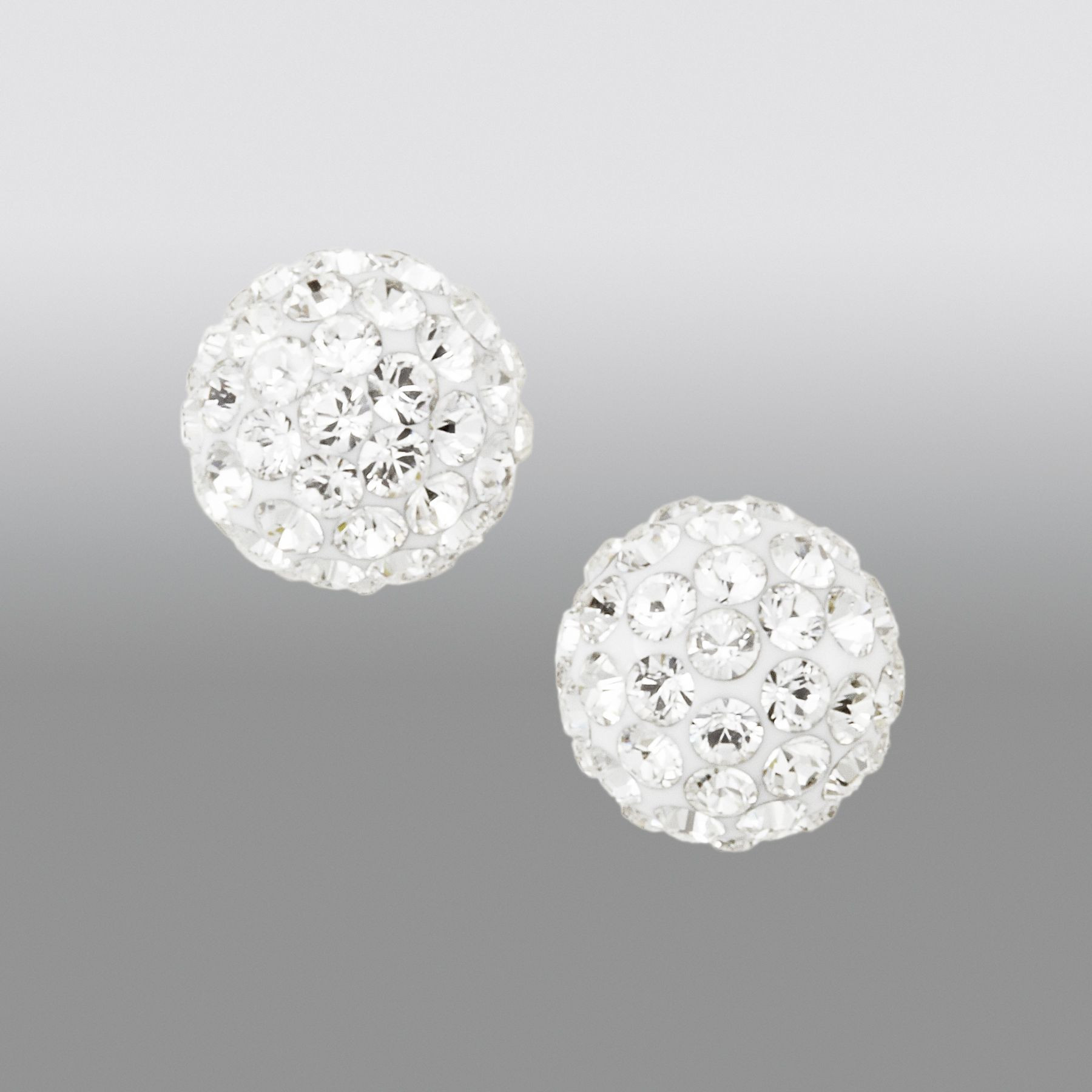 I Like The Way Your Sparkling Earrings Lay
 Swarovski 7 5mm Ball Stud Earrings 14K Yellow Gold