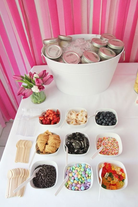 Ice Cream Bar Ideas For Birthday Party
 A Mason Jar Ice Cream Bar