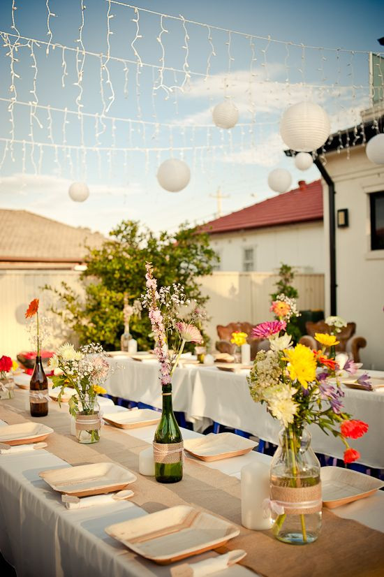 Ideas And Designs For A Backyard Engagement Party
 Idea for January party Love the day to night styling of