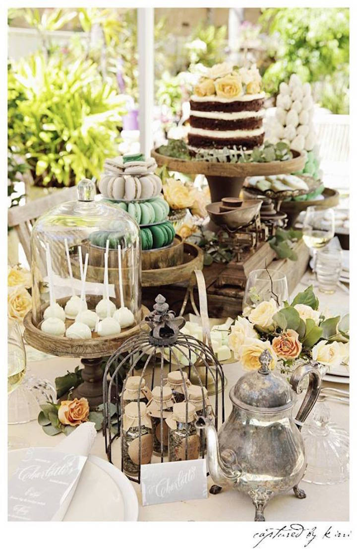Ideas And Designs For A Backyard Engagement Party
 Kara s Party Ideas Rustic Outdoor Bridal Shower