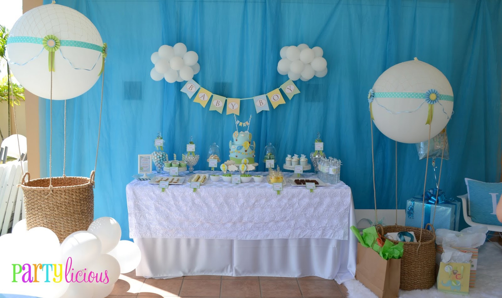 Ideas De Decoracion Para Baby Shower
 Partylicious Events PR Up Up and Away Baby Shower