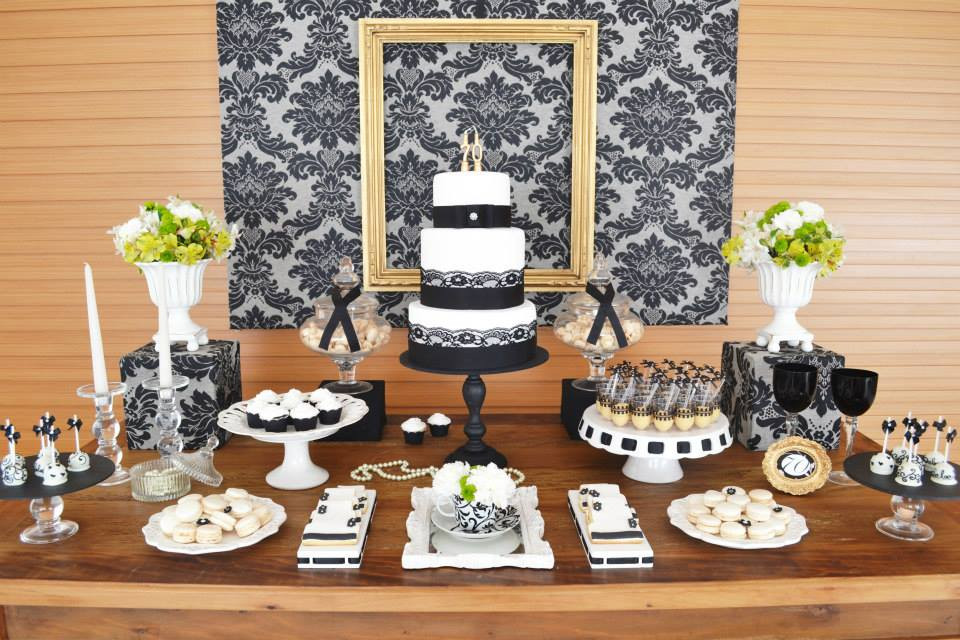 Ideas For 70Th Birthday Party
 Gold & Black Damask 70th Birthday Party Birthday Party