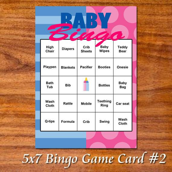Ideas For A Gender Reveal Party Games
 Gender Reveal Party Game Cards Bingo and by RedVelvetParties