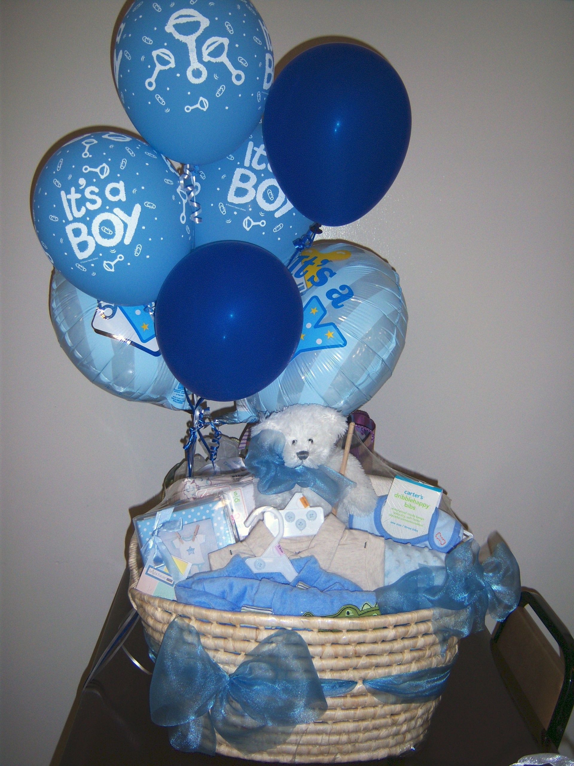 Ideas For Baby Shower Gift Baskets
 Baby Boy Gift Basket Gift Wrapping Pinterest
