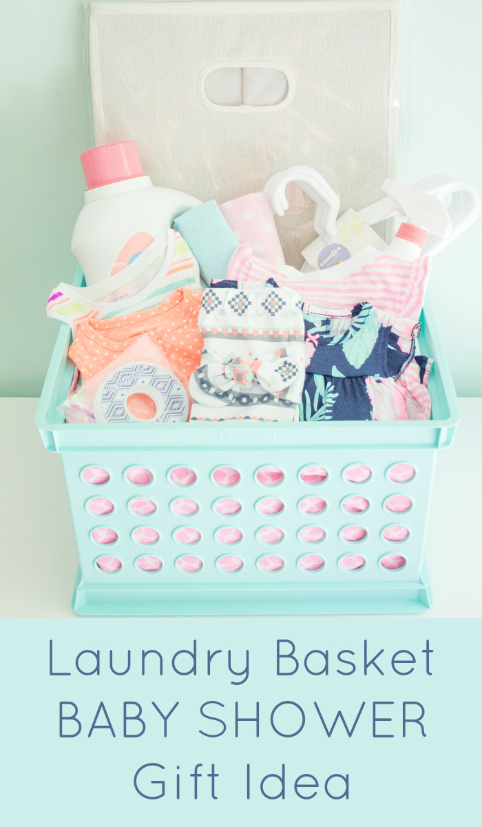 Ideas For Baby Shower Gift Baskets
 Laundry basket baby shower t