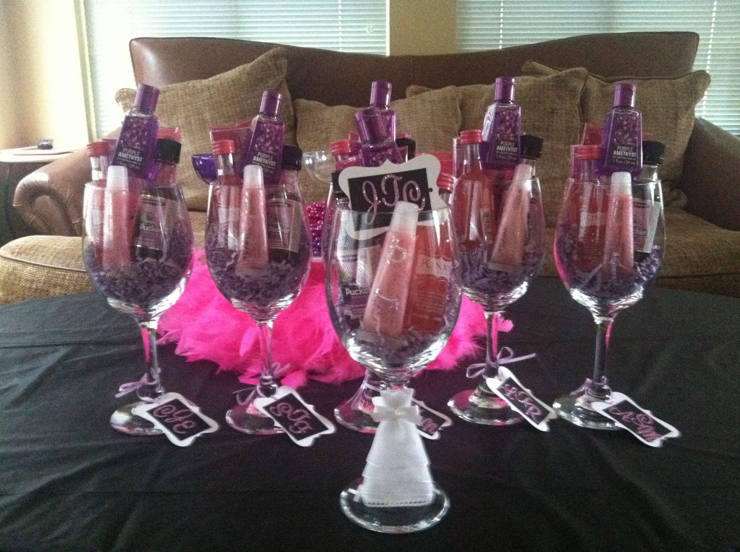 Ideas For Bachelorette Party Gifts For Bride
 Bachelorette favors Lipgloss wine glass