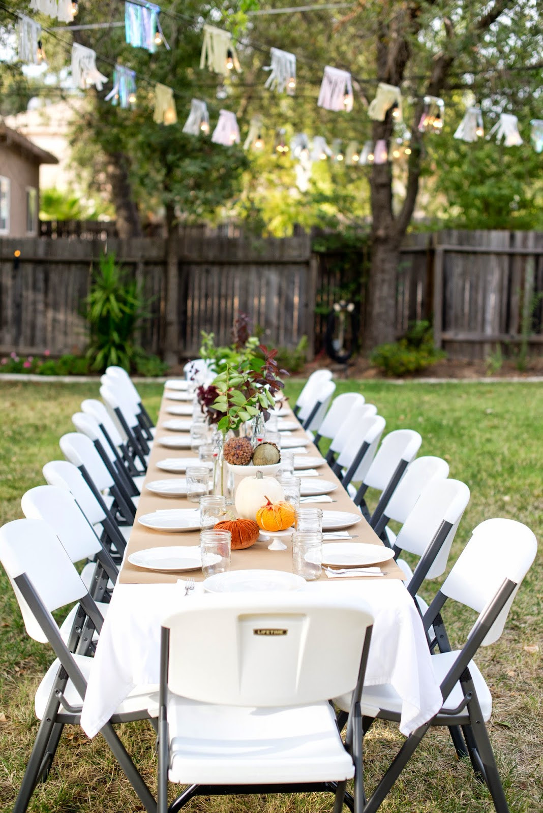 Ideas For Backyard Birthday Party
 Domestic Fashionista Fall Backyard Entertaining Birthday