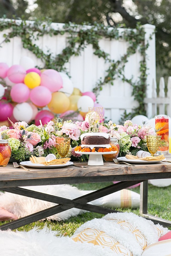 Ideas For Backyard Birthday Party
 Kara s Party Ideas Outdoor Garden Gluten Free Birthday