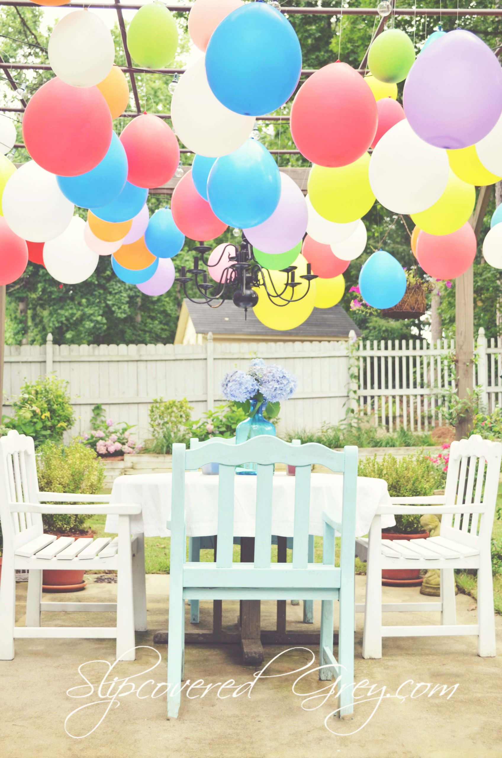 Ideas For Backyard Birthday Party
 Outdoor Movie Birthday Celebration Slipcovered Grey