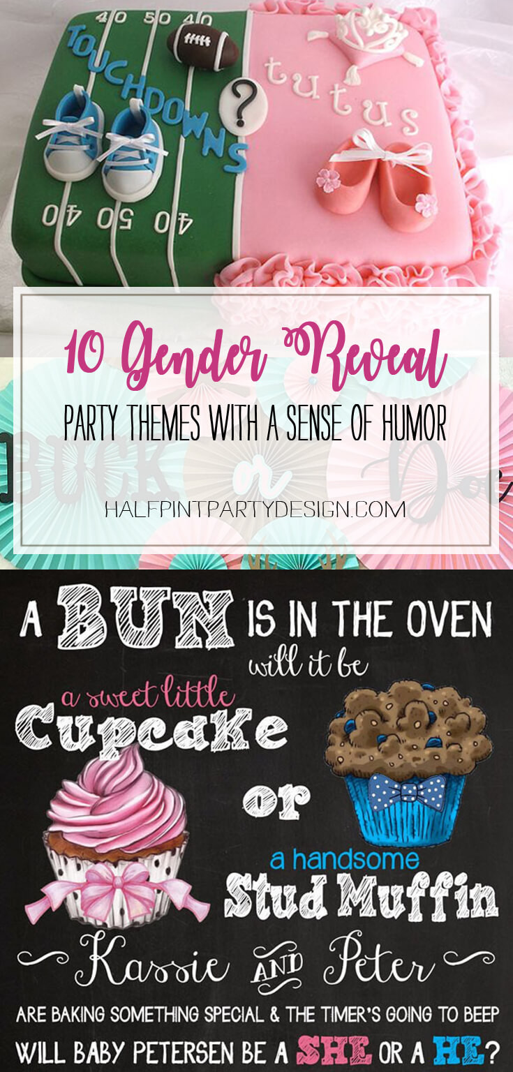 Ideas For Gender Reveal Party
 Humorous Gender Reveal Party Ideas Halfpint Party Design