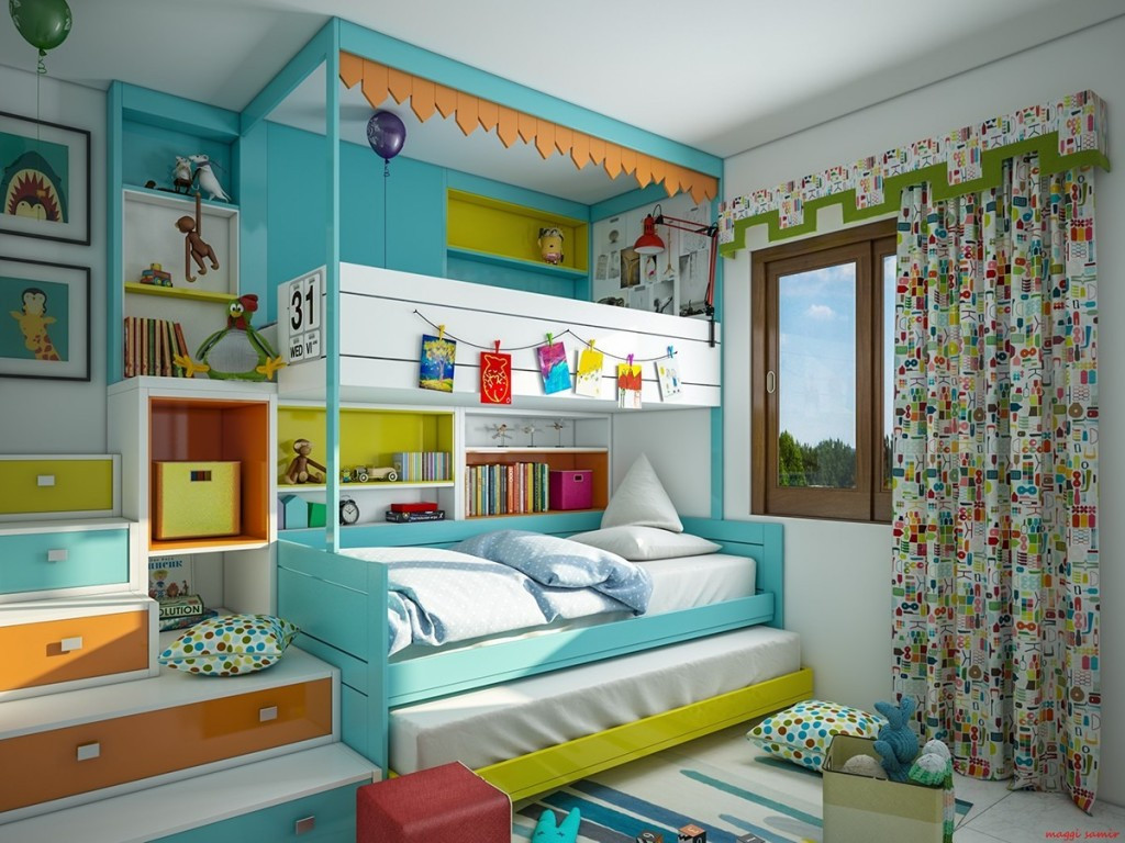 Ideas For Kids Bedrooms
 Super Colorful Bedroom Ideas for Kids and Teens