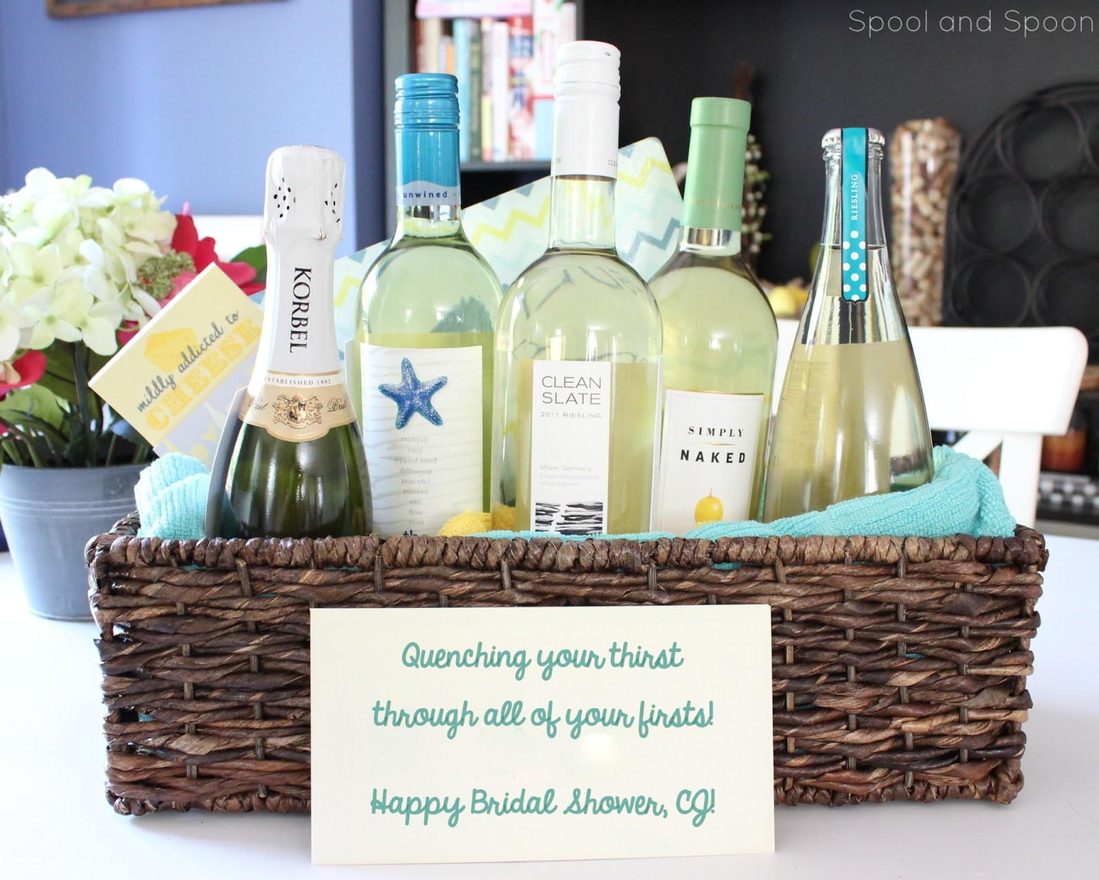 Ideas For Wine Gift Baskets
 Spool and Spoon "All of Your Firsts" Wine Gift Basket