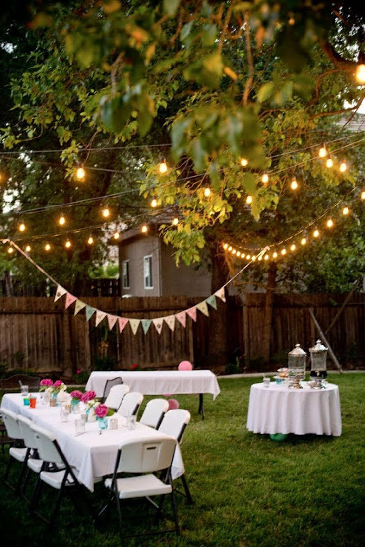 Ideas To Decorate Backyard For Engagement Party
 Backyard party decorating