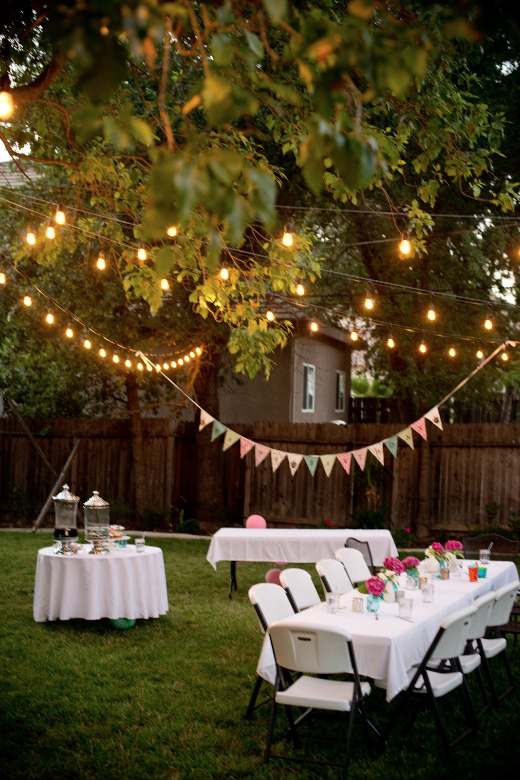 Ideas To Decorate Backyard For Engagement Party
 Domestic Fashionista Backyard Birthday Fun Pink