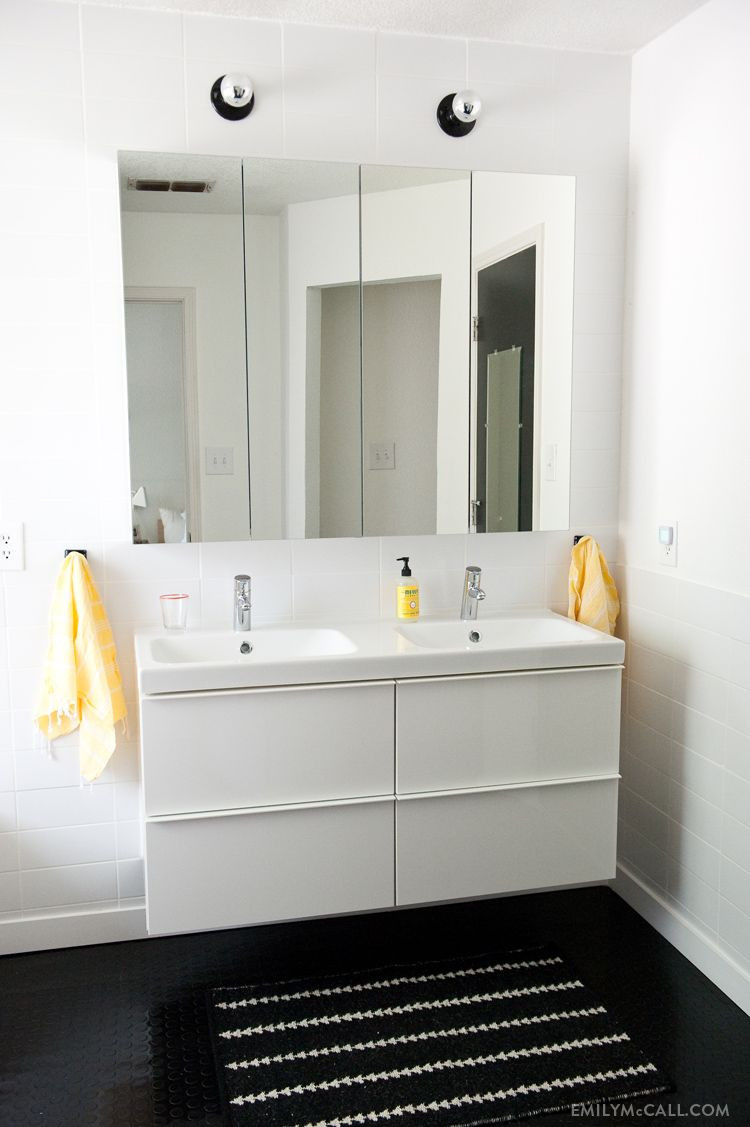 Ikea Bathroom Mirror Cabinet
 Master bathroom with IKEA GODMORGON mirrored medicine