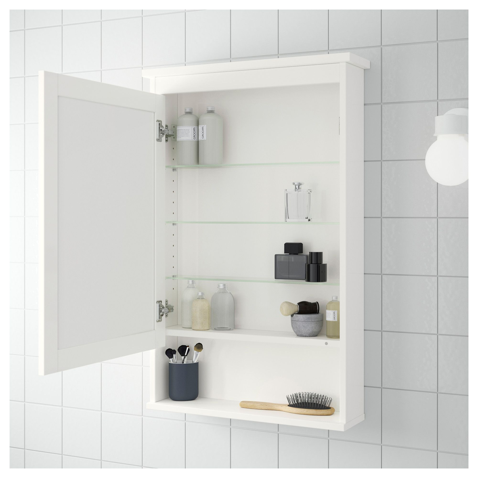 Ikea Bathroom Mirror Cabinet
 IKEA HEMNES Mirror cabinet with 1 door white