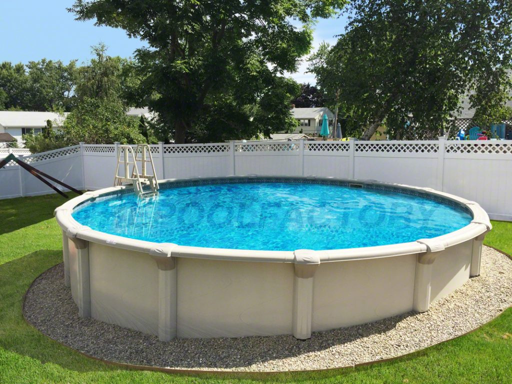 Image Of Above Ground Pool
 Semi inground Pool s The Pool Factory