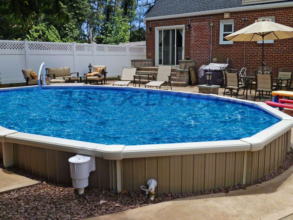 Image Of Above Ground Pool
 Semi inground Pool s The Pool Factory