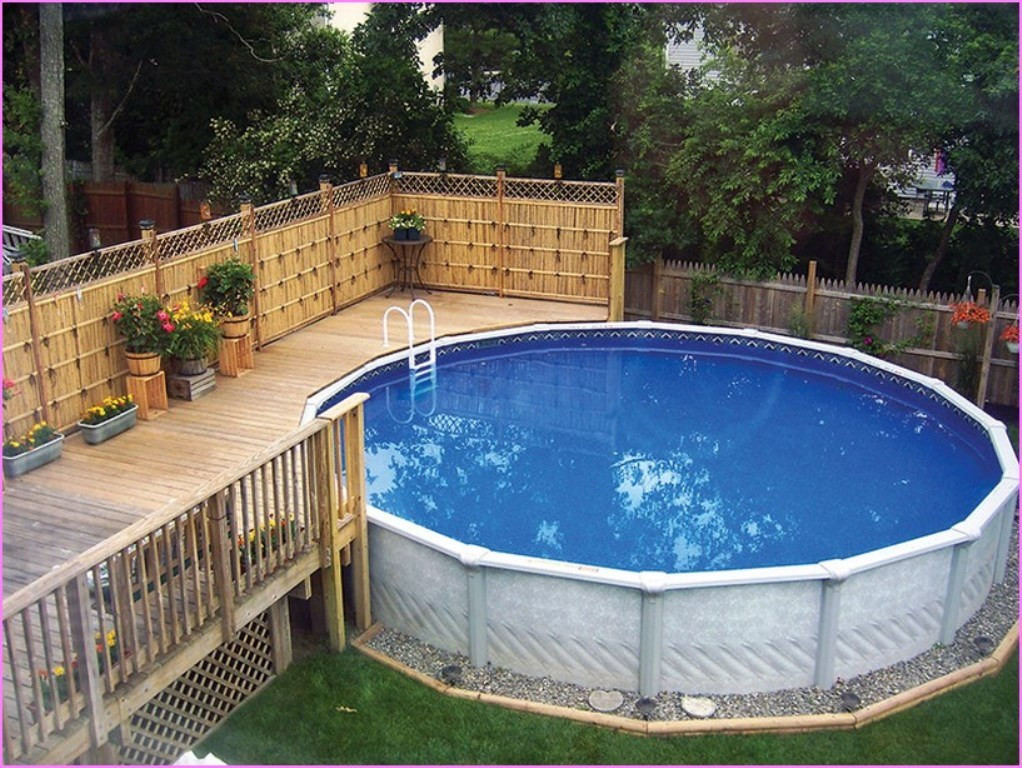 Image Of Above Ground Pool
 Ground Pool Landscaping Ideas – Deshouse