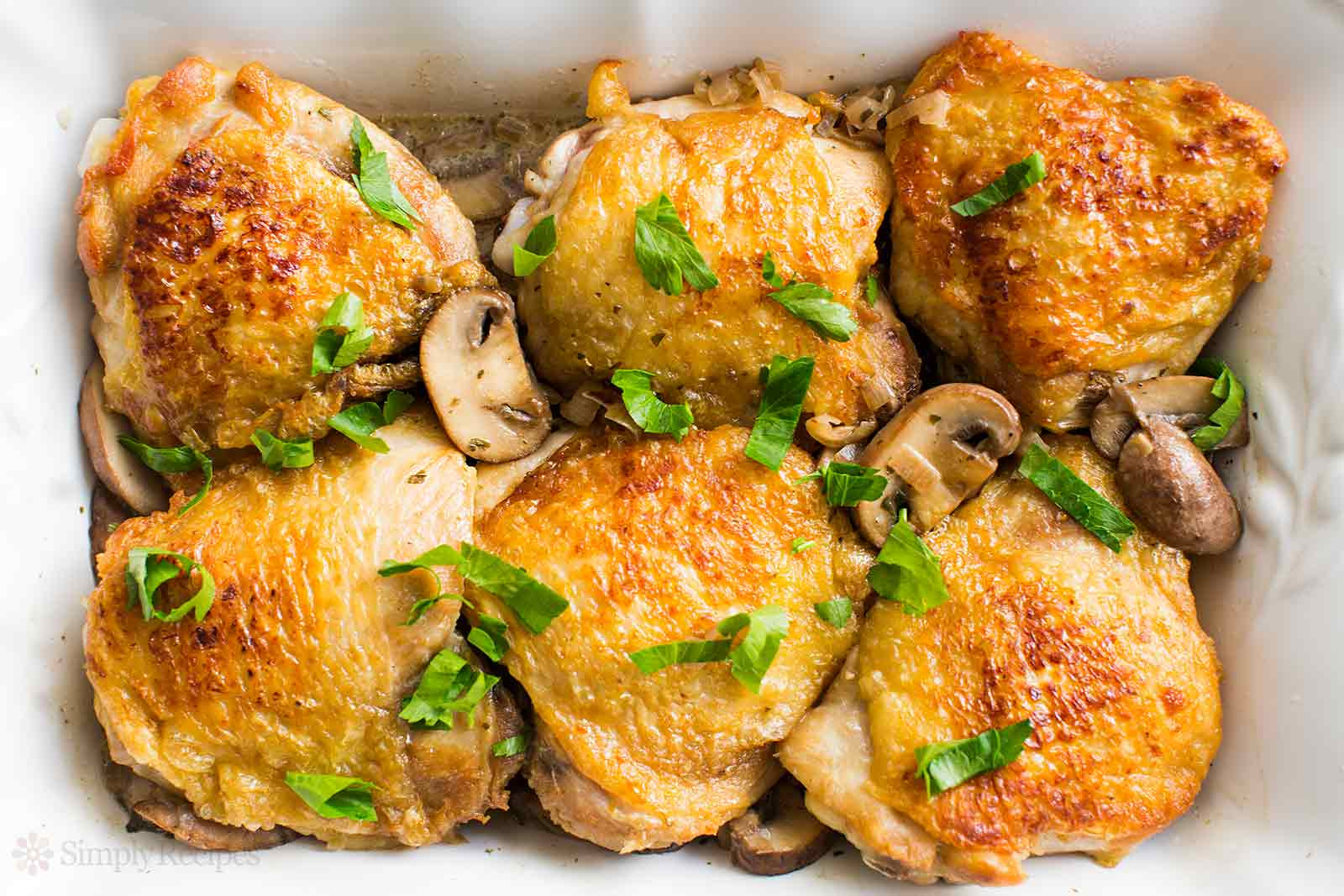 Indian Chicken Thighs
 Chicken Thighs with Mushrooms and Shallots Recipe