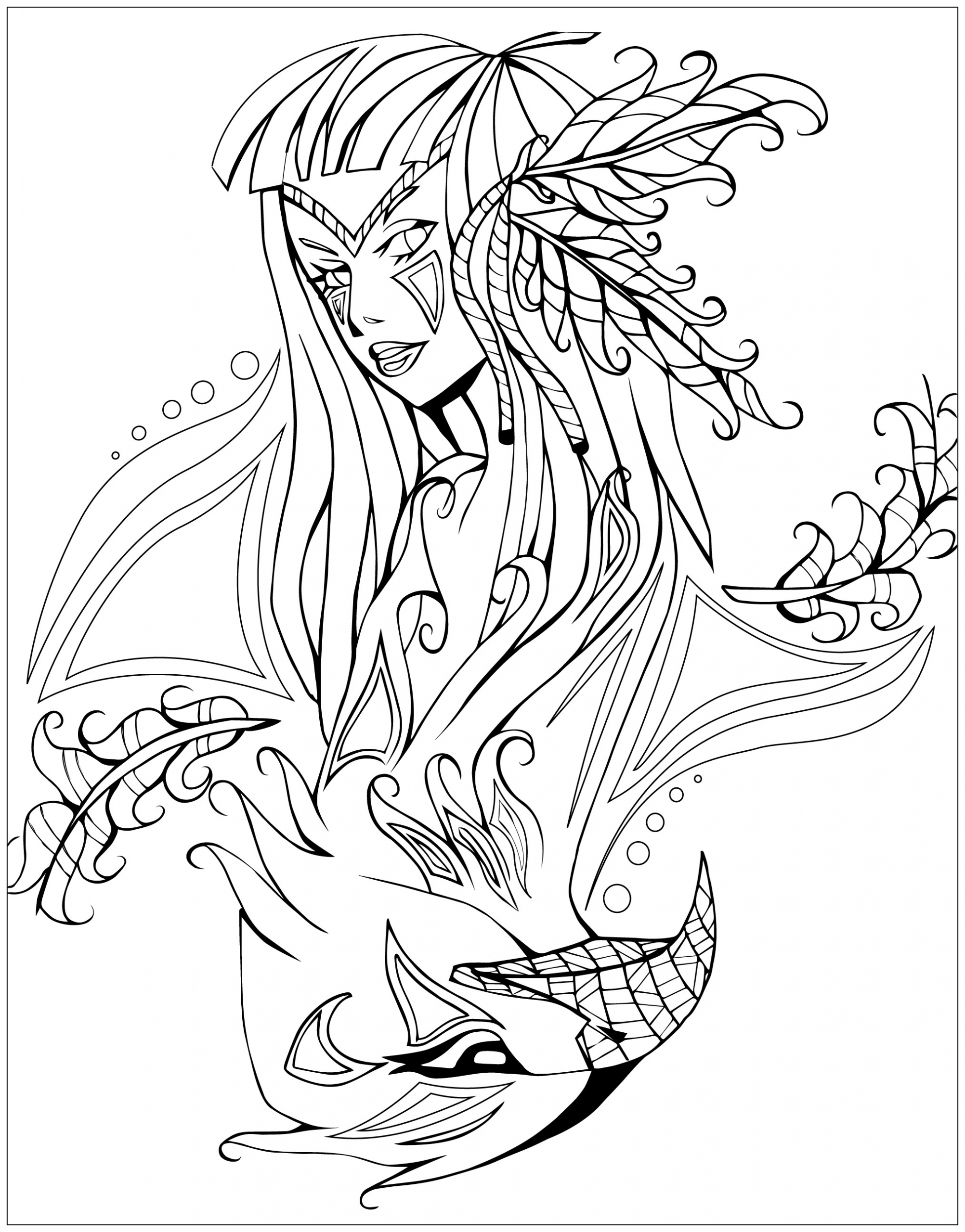Indian Coloring Pages For Adults
 Native american indian savage spirit Native American
