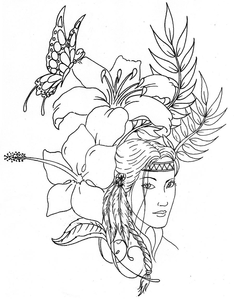 Indian Coloring Pages For Adults
 Native american design by Shadow3217 on DeviantArt