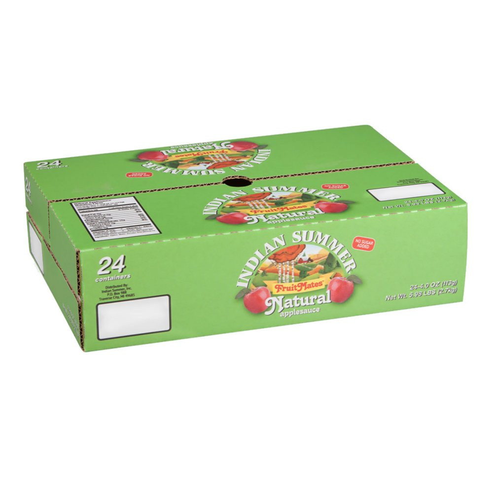 Indian Summer Applesauce
 Branded Indian Summer FruitMates Unsweetened Natural