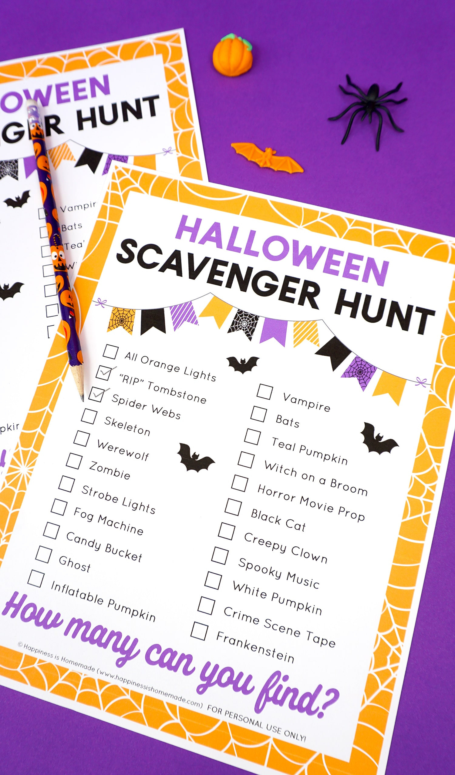 Indoor Halloween Scavenger Hunt Clues
 Free Printable Halloween Scavenger Hunt Happiness is