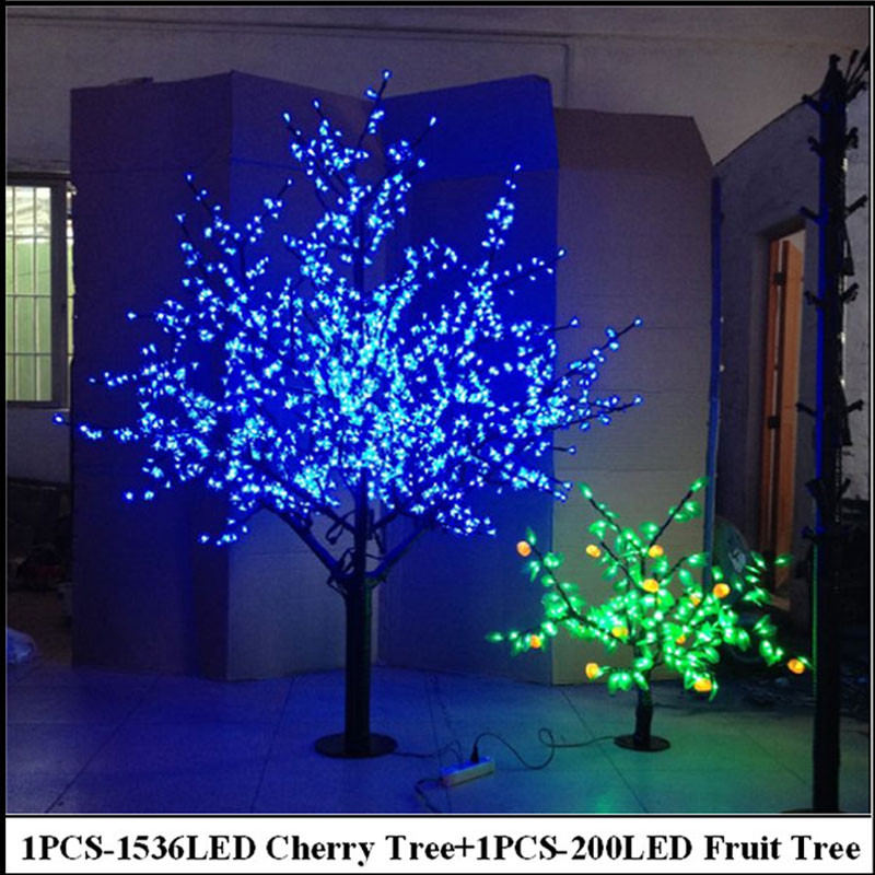 Indoor Led Christmas Tree Lights
 2Meter LED Cherry Tree 0 8Meter 200LEDS Fruit tree indoor