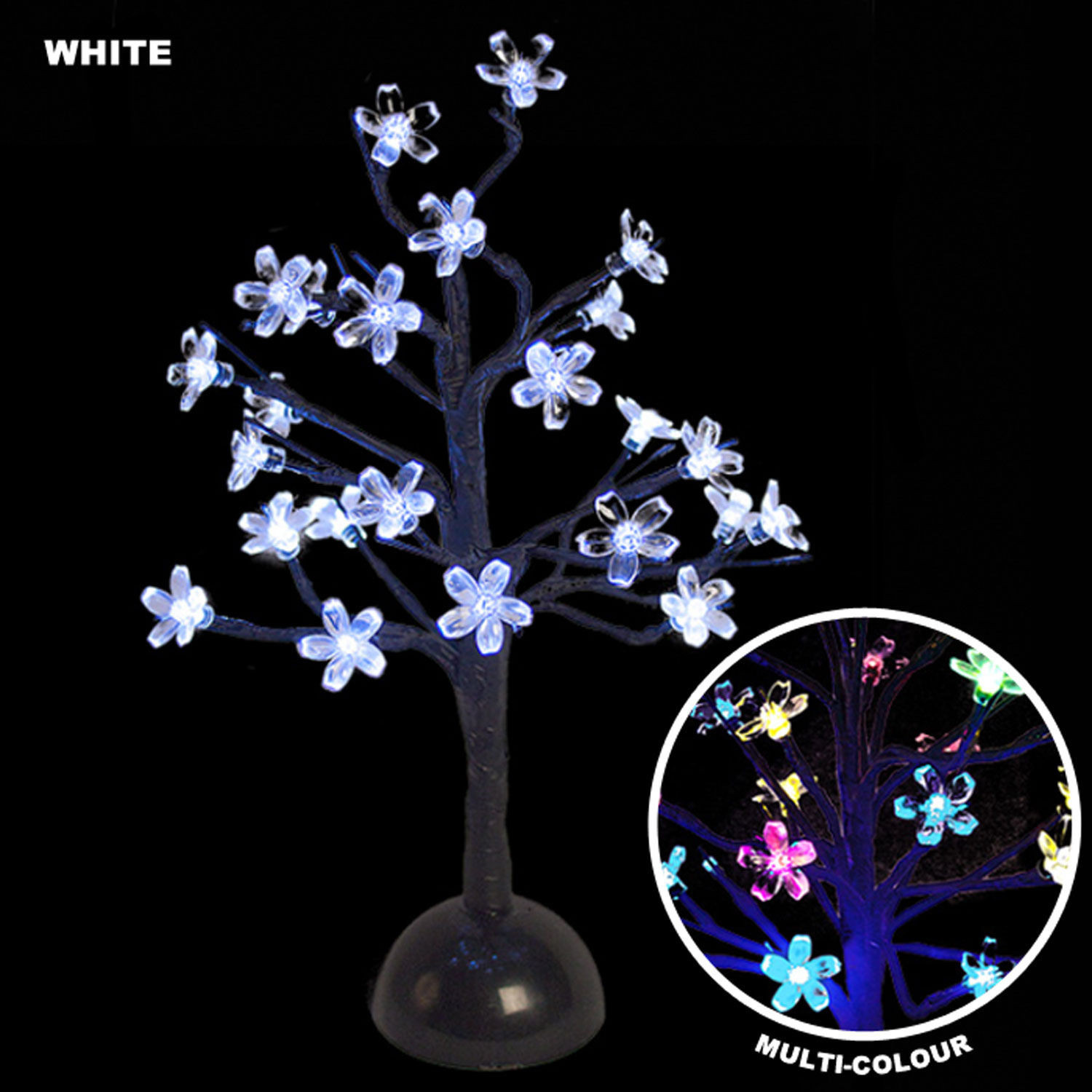 Indoor Led Christmas Tree Lights
 40cm 24 LED Blossom Trees Indoor Battery Operated