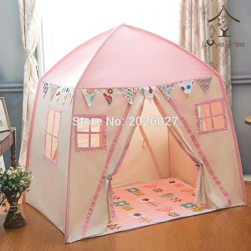 Indoor Play Tent For Kids
 Wholesale Love Tree Kid Play House Cotton Canvas Indoor