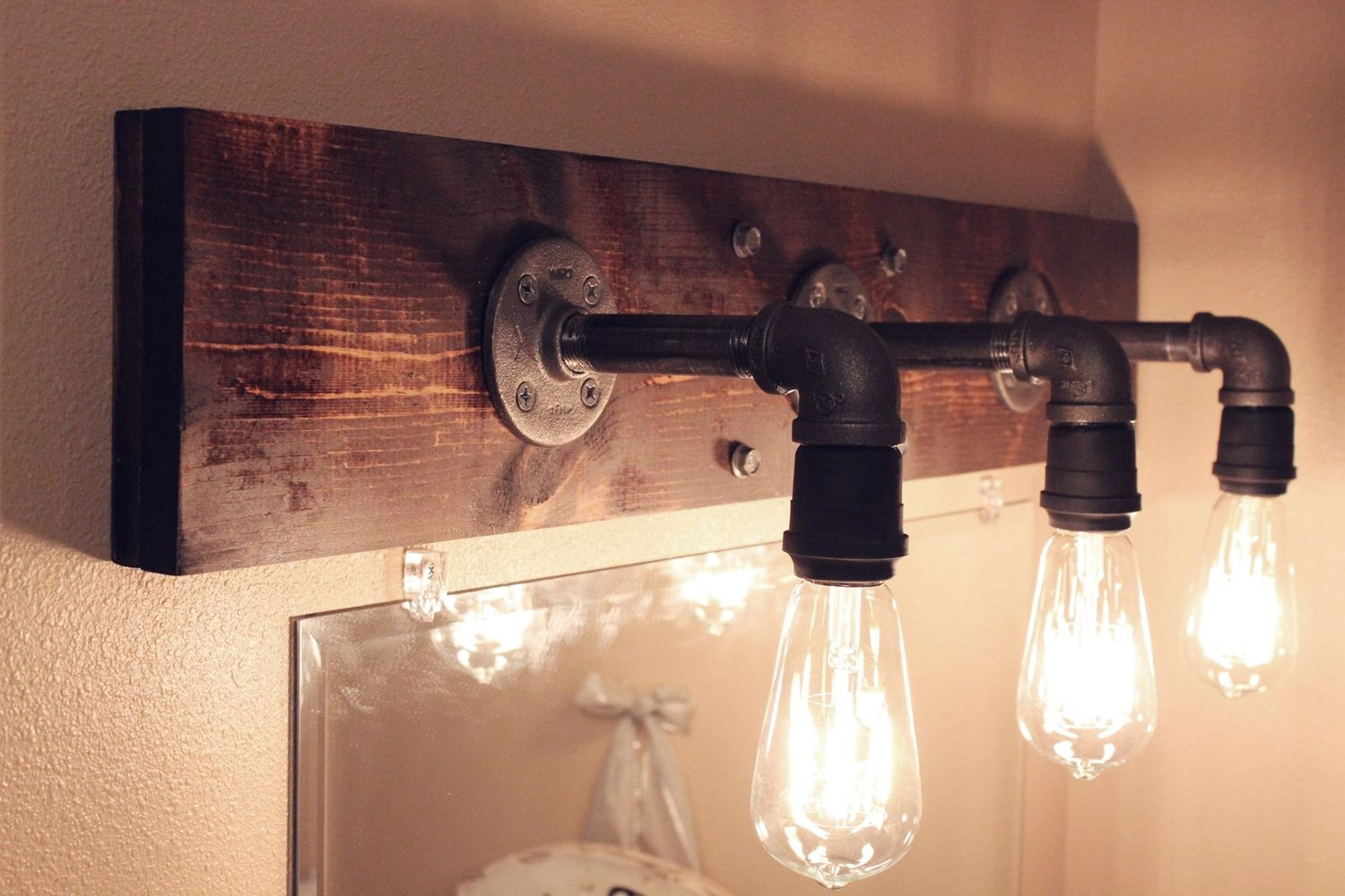 Industrial Bathroom Lighting
 DIY Industrial Bathroom Light Fixtures