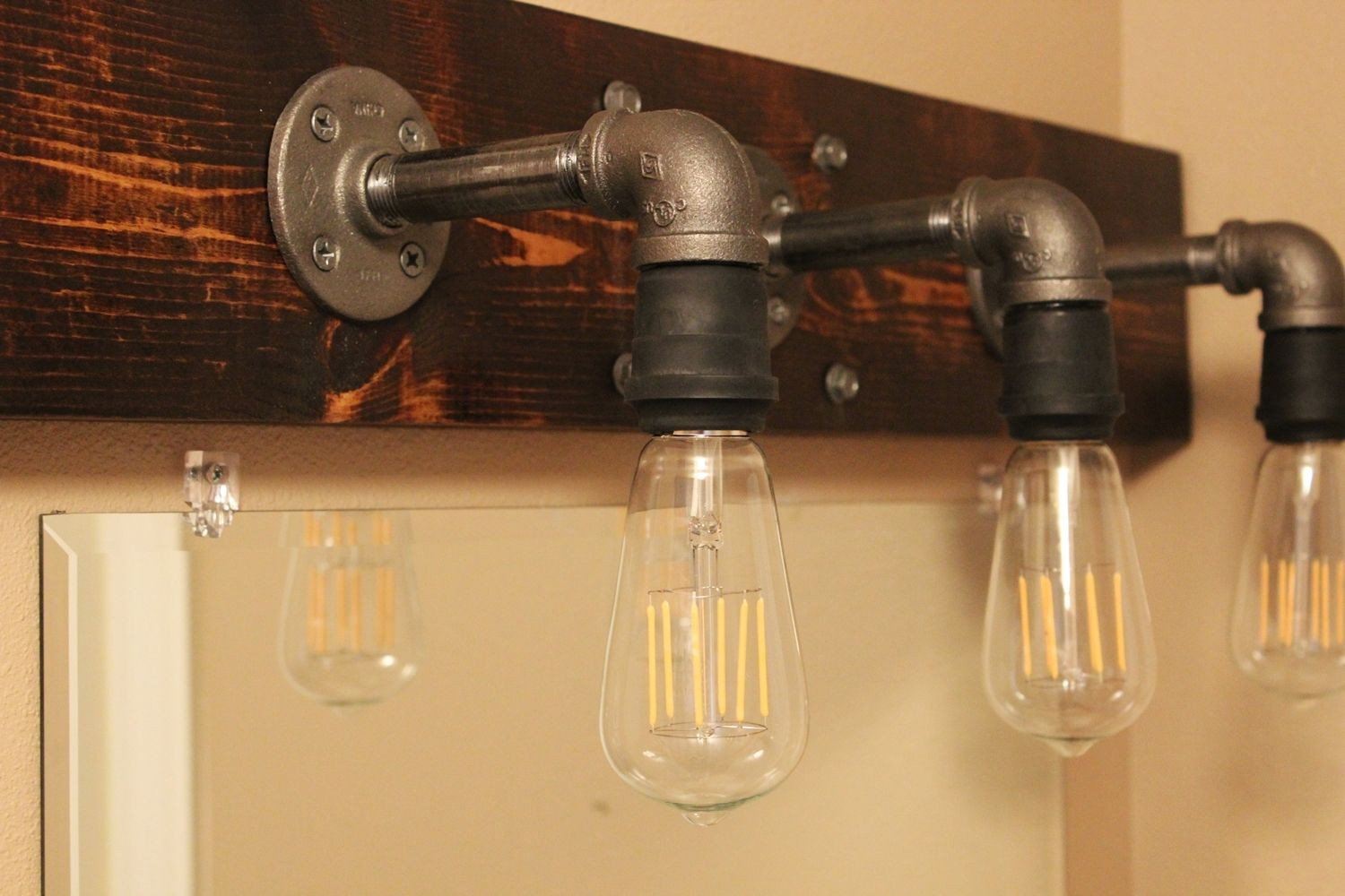 Industrial Bathroom Lighting
 DIY Industrial Bathroom Light Fixtures