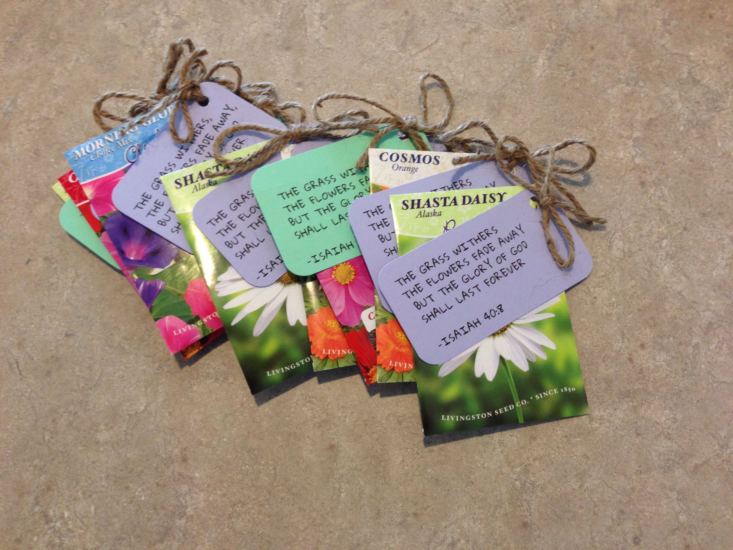 Inexpensive Mother'S Day Gift Ideas For Church
 Seeds with bible verse tags Spring t ideas