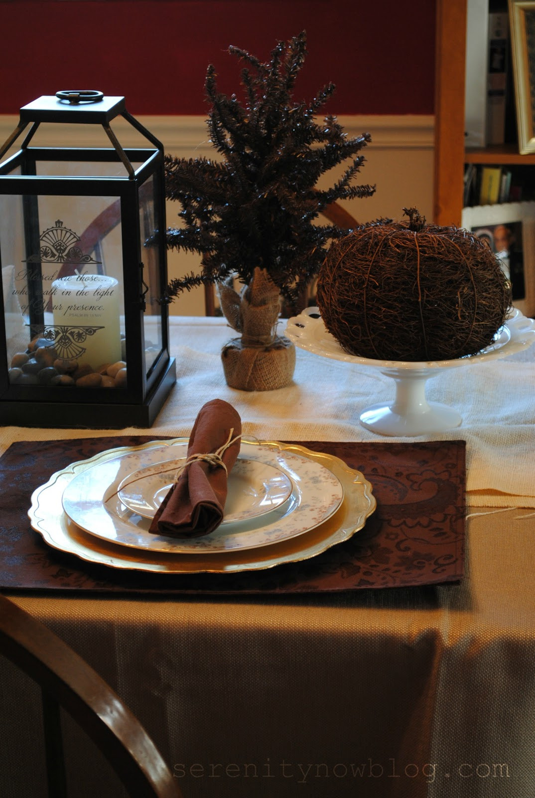 Inexpensive Thanksgiving Table Decorations
 Serenity Now My Inexpensive Thanksgiving Table Decor