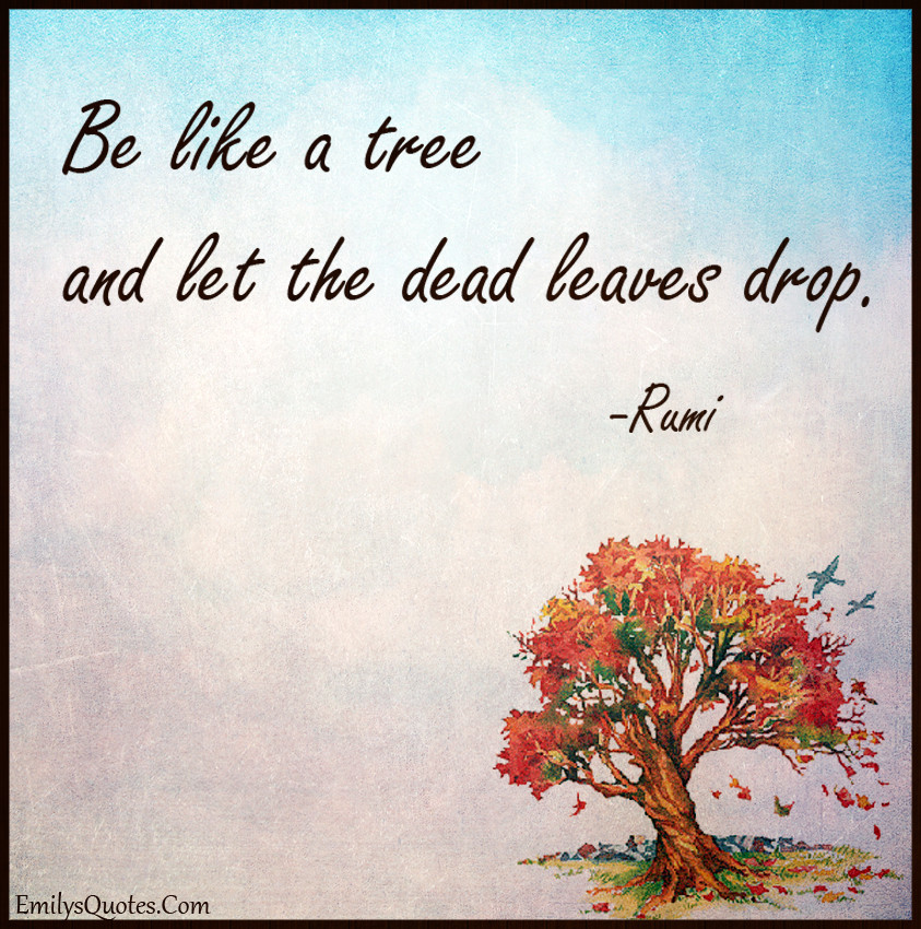 Inspirational Tree Quotes
 Be like a tree and let the dead leaves drop