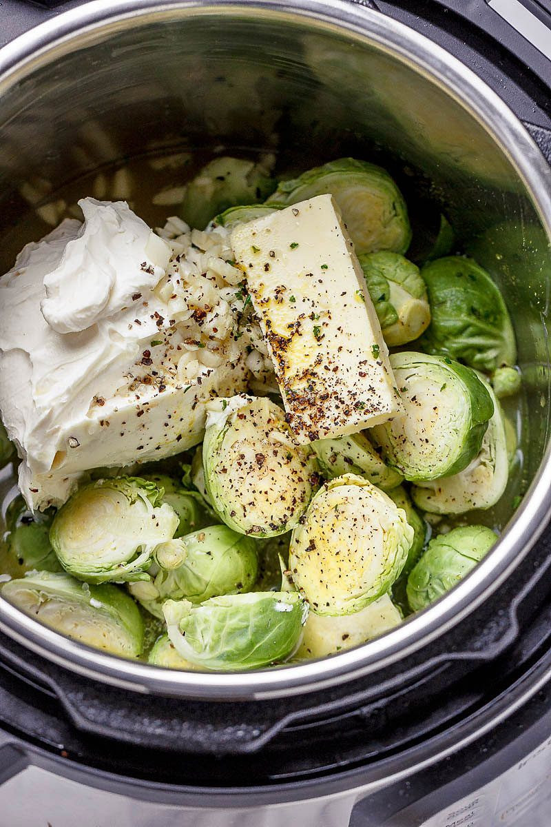 Instant Pot Brussels Sprouts
 2 Minutes Instant Pot Creamy Brussels Sprouts with Garlic