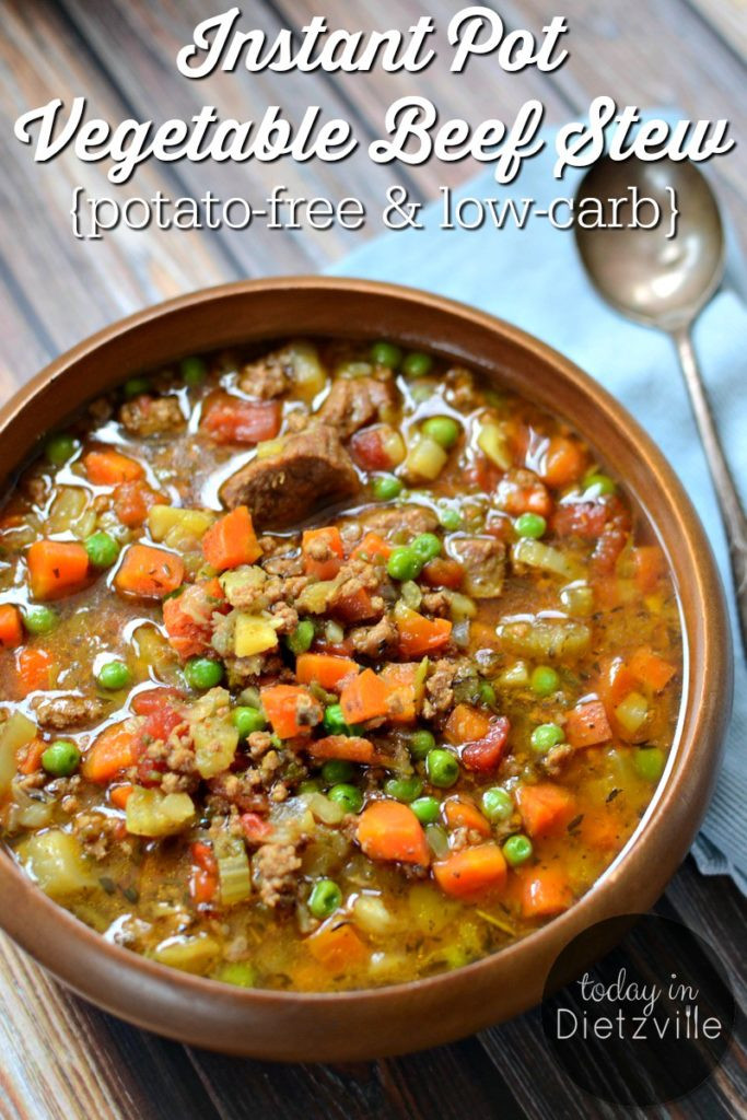 Instant Pot Vegetable Stew
 Instant Pot Ve able Beef Stew potato free & low carb