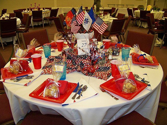 International Dinner Party Ideas
 Patriotic Centerpieces