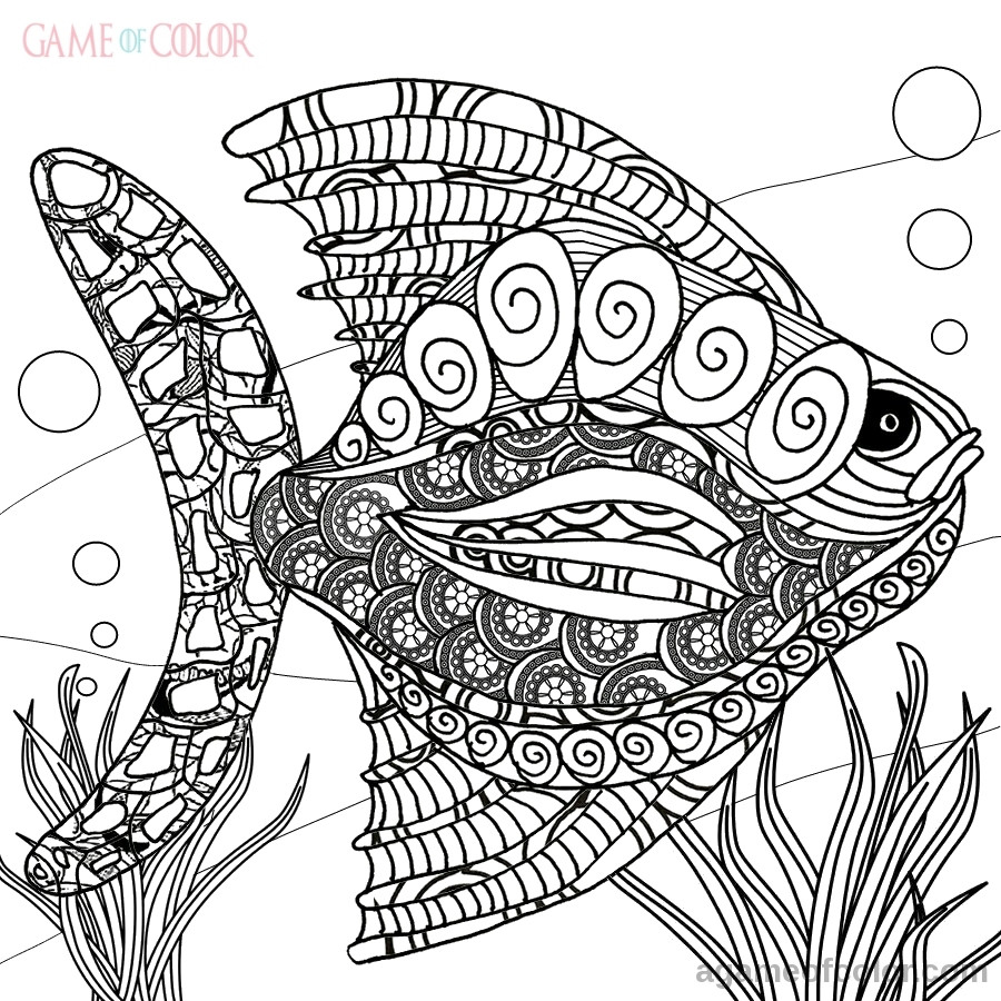 Intricate Coloring Pages For Kids
 Fish Coloring Kids Coloring Kids