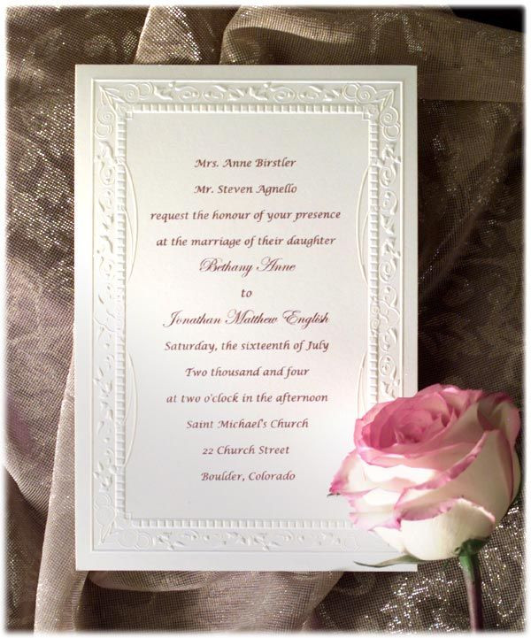Invitations For Wedding
 Formal Wedding Invitation Wording Fotolip