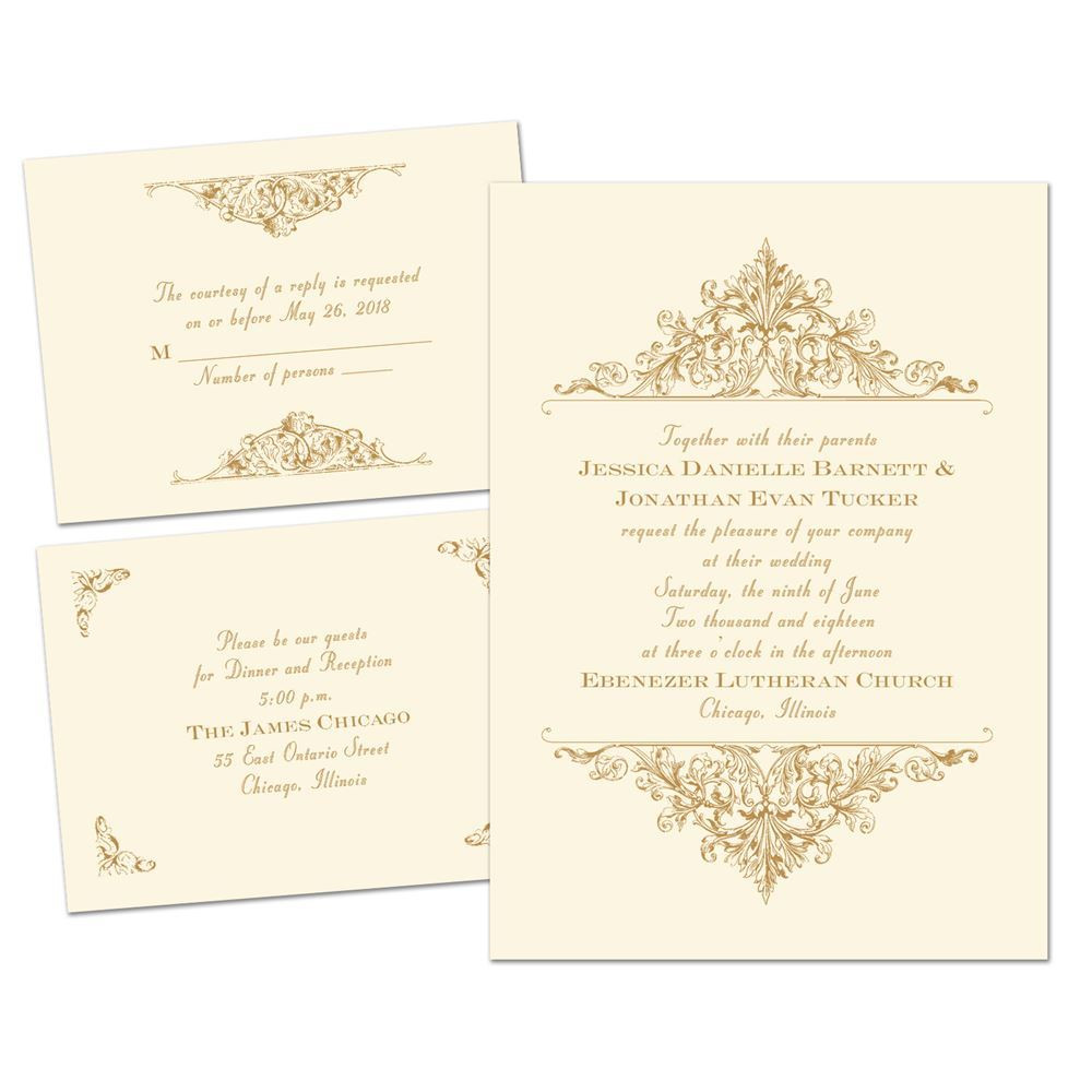 Invitations For Wedding
 Vintage Victorian Separate and Send Invitation