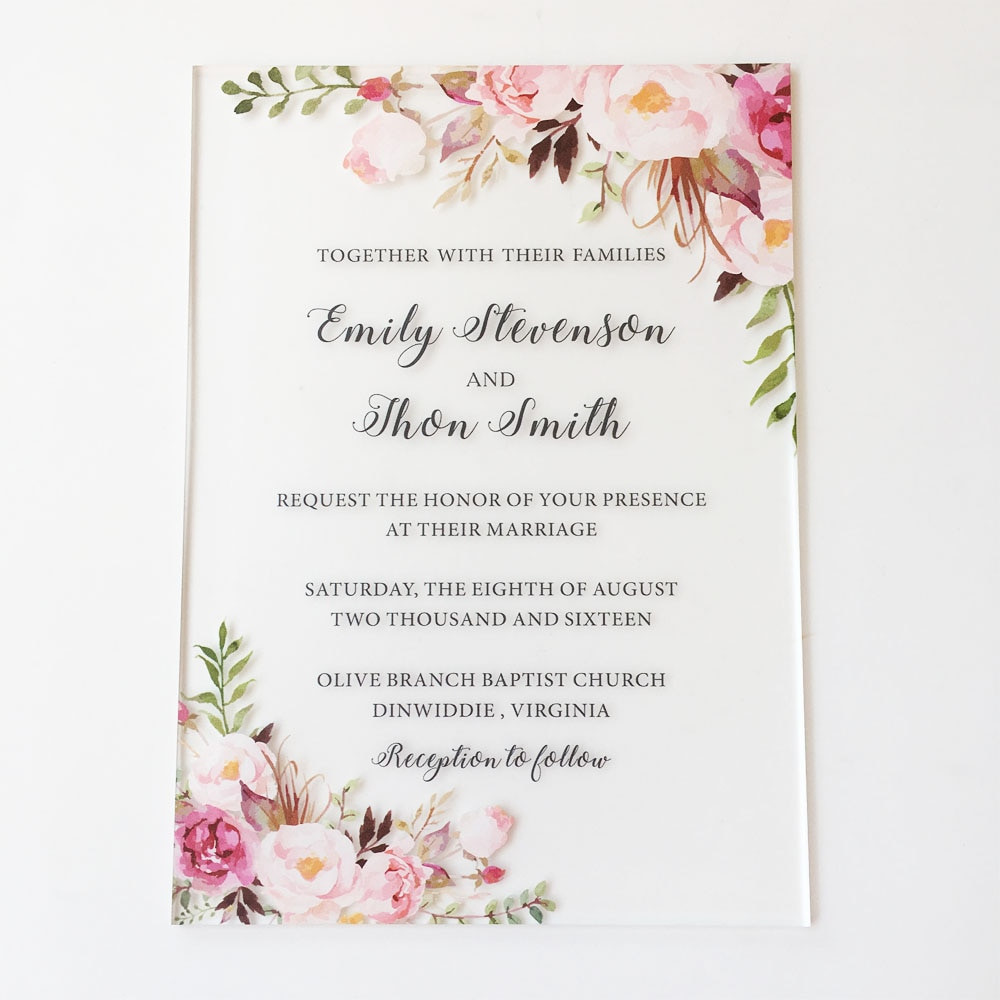 Invitations For Wedding
 Customized 25 Sets Per Lot Rustic Watercolor Style 5x7inch