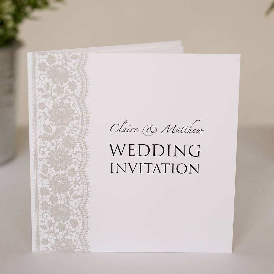 Invitations For Wedding
 Lace Wedding Invitations For Your Wedding