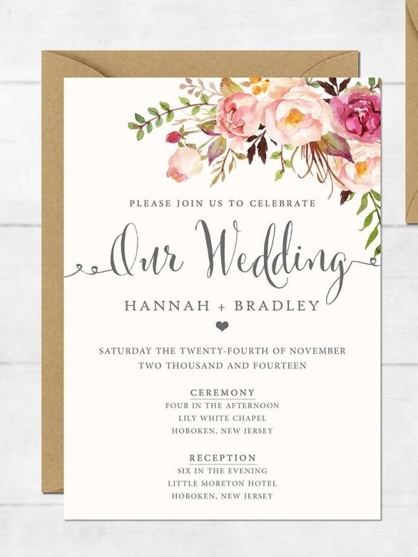 Invitations For Wedding
 Wedding Invitation Wording Samples & Tips