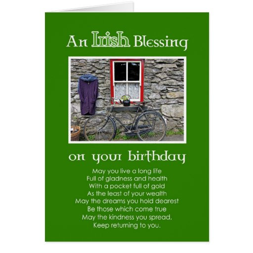 Irish Birthday Wishes
 An Irish Blessing on your Birthday Greeting Card
